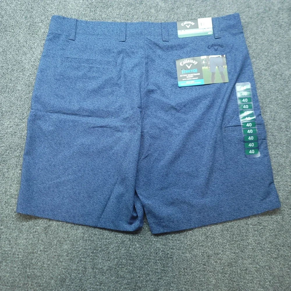 Callaway Mens Peacoat Blue Stretch Active Waistband Golf Shorts 40 CGRS0053